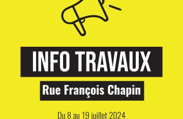 Travaux de voirie rue François Chapin